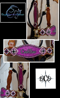 4 Concho Crystal Halter Pink*