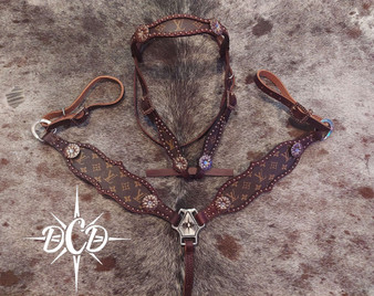 Klassy Cowgirl Louis Vuitton One Ear Headstall and Breast Collar Set – Tack  N More