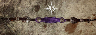 Purple Concho Wither Strap