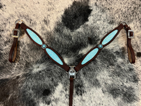 Aqua Blue Glitter Breastcollar