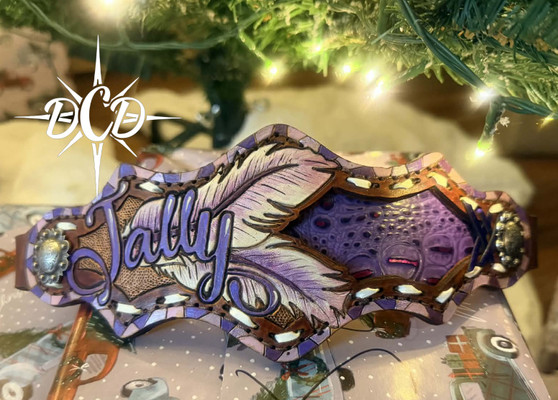 Custom Name feather tooled noseband***