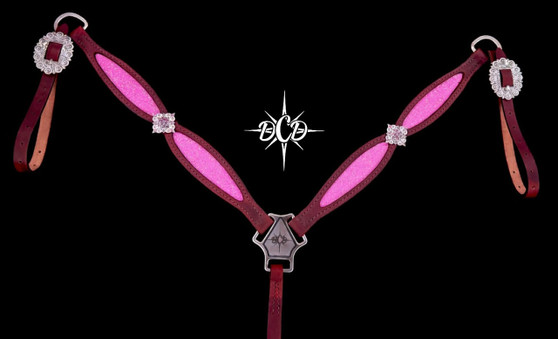 Pink Cotton Candy Glitter Breastcollar Only