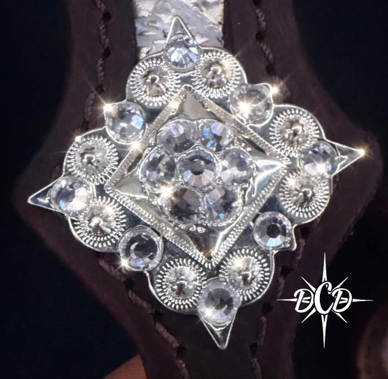 Clear Crystal concho Square 1.25"