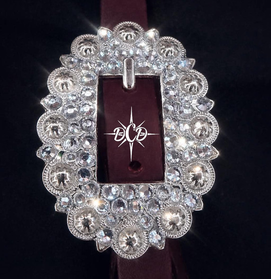 Large Oval Berry Buckle Clear Crystal coverage