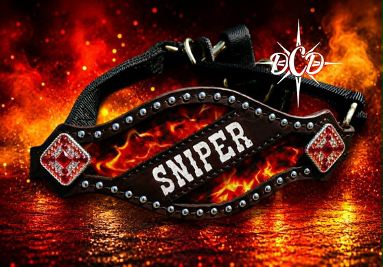 Flame Spotted Name Noseband
