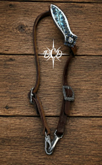 Fancy Teal Ear Quick change one ear Headstall***