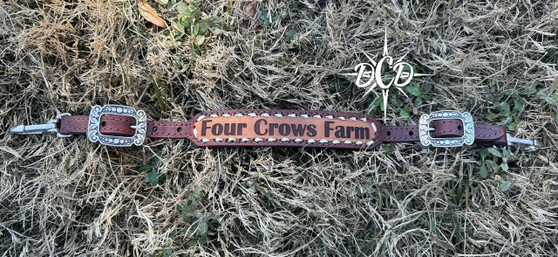 Copy of 2 tone Buckstitch Engraved Wither Strap