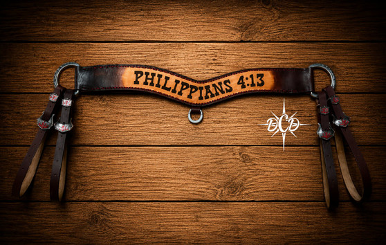 Red Buckstitch Tripping Collar with Engraving