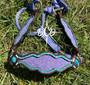 Purple Glitter tooled Noseband