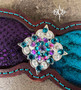 Teal / Purple Python Tack Set
