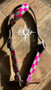 Neon Pink Checker Board Headstall