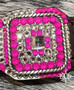 Neon Pink chessboard center Concho 1.5"