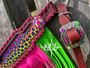 Neon Cheetah fringe PONY Breastcollar ***