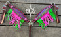 Neon Cheetah fringe PONY Breastcollar ***