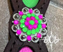 Neon Pink and Green Headstall Only