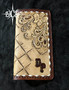 Hand Tooled Basket Weave Roper Wallet
