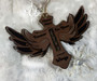 Cross and Wings  horse hair Memorial Tie
