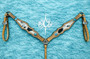 Spotted Turquoise concho Cowhide Tack Set