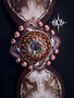 Double Copper Concho with Clear and topaz