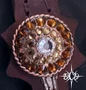 Copper Topaz and crystal rope edge Concho 1.25"