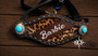 Leopard and Turquoise Name Halter