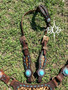 Leopard Hide Turquoise concho Tack Set