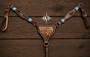 Leopard Hide Turquoise concho Breastcollar ONLY