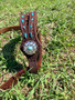 Leopard Hide Turquoise concho Headstall Only