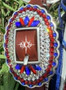 Patriotic Oval Burst Buckle with Crystal Trim