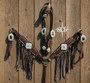 Large Crystal Concho Center Long Fringe Tack Set **