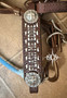 Simple Buckstitch lariat Nose, concho adjustable leather chin Name Halter***