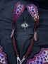 Purple Cheetah Full Crystal Tack Set