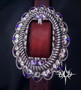 Purple Cheetah Full Crystal Tack Set