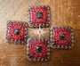 Red and Black Concho 1.25"