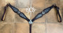 Black and Silver Glitter  Buck Stitch Breastcollar