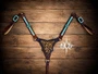 Leopard Hide Turquoise Braid Tack Set