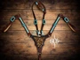 Leopard Hide Turquoise Braid Tack Set