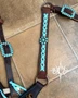 Leopard Hide Turquoise Braid Tack Set