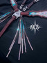 "The Fancy-Like" Ombre teal - white Crystal Tack Set
