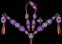 Purple Velvet Tack Set
