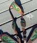 "Green Envy" Crystal One Ear Headstall Only