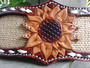 Sunflower Tooled Burlap Halter Sunflower Tooled Burlap Halter