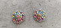 Round Antique Silver Berry Concho Volcano Crystals 1.25" Round Antique Silver Berry Concho Volcano Crystals 1.25"