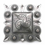 1" Antique Silver Berry Fancy Square Concho 1" Antique Silver Berry Fancy Square Concho
