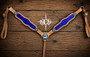 Blue Glitter  Buck Stitch Breastcollar **