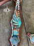 "Turquoise Free Bird" Thong Center Tack Set* "Turquoise Free Bird" Thong Center Tack Set*