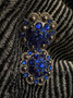 Blue Crystal concho 1.25" Blue Crystal concho 1.25"