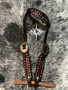 Red Wine Gator buckstitch Headstall * Red Wine Gator buckstitch Headstall *