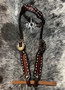 Red Wine Gator buckstitch Headstall * Red Wine Gator buckstitch Headstall *