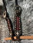 Red Wine Gator buckstitch Headstall * Red Wine Gator buckstitch Headstall *